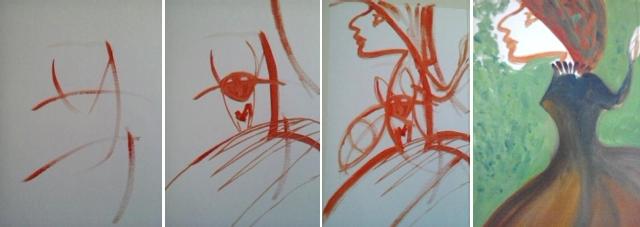 prove di improvvisazione con colori ad olio_scuola comics